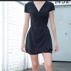 BRANDY MELVILLE BLACK WRAP DRESS